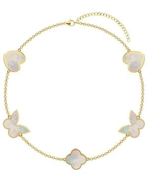 Gabi Rielle 14K Over 10-12Mm Mother Of Pearl Stackable Bracelet - Metallic