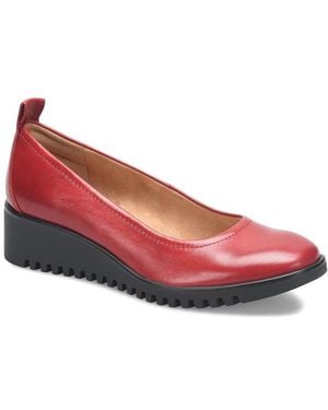 Comfortiva Dillon Leather Flat - Red