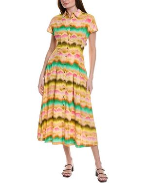 Lela Rose Seam Detail Shirtdress - Yellow