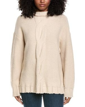 Fate Mock Neck Cable Knit Jumper - Natural