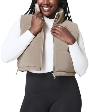 Spanx Two-In-One Velour Fleece Vest - Gray