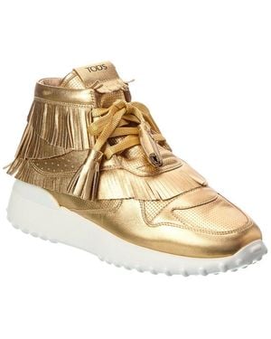 Tod's Leather High-Top Trainer - Metallic