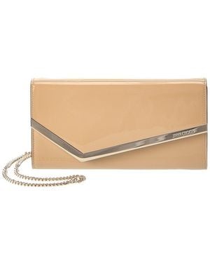 Jimmy Choo Emmie Patent Clutch - Natural