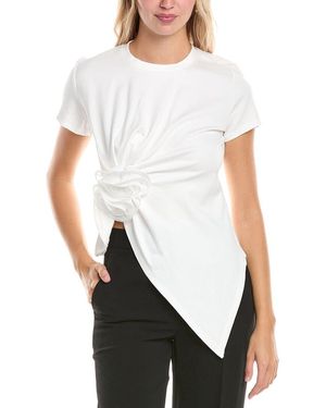 Gracia Flower Top - White