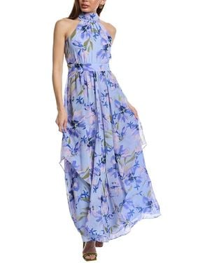 Eliza J Halter Maxi Dress - Blue