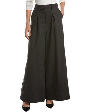 WeWoreWhat Pleated Wide Leg Trouser - Black