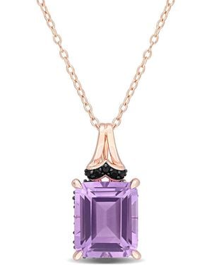 Rina Limor 6.14 Ct. Tw. Sapphire & Rose De France Pendant - Purple