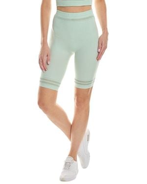 Wolford Net Lines Biker Short - Green
