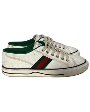 Gucci Canvas Tennis 1977 Mini Gg Sneaker (Authentic Pre-Loved) - White