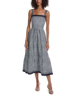 Cece Tank Square Neck Tiered Maxi Dress - Blue