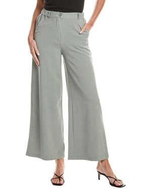 Max Studio Woven Wide Leg Pant - Grey