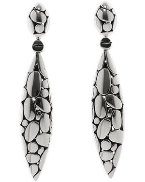 John Hardy Kali Silver Earrings - White