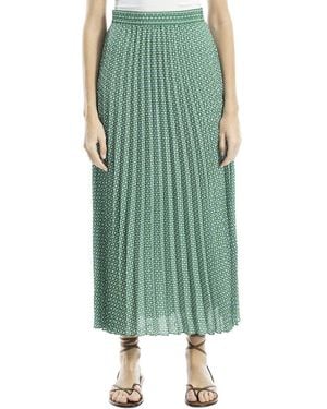 Max Studio Pleated Maxi Skirt - Green