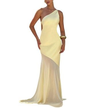 Dilireba One-Shoulder Maxi Dress - Metallic