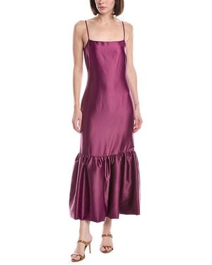 Caroline Constas Sydney Ruffle Hem Gown - Purple
