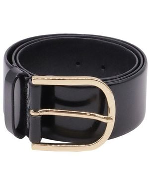 TOTEME Wide Trouser Buckled Belt (Authentic Pre-Loved) - Black