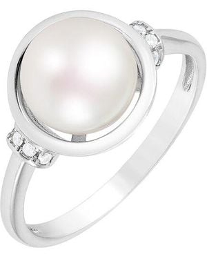 Splendid Silver 7-8mm Pearl Ring - White