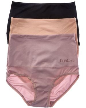 Bebe 3Pk Microfiber Shaping Brief - Pink