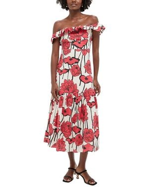 Hyacinth House Giselle Midi Dress - Red