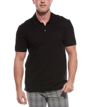 McQueen Cut & Sew Bullion Skull Polo Shirt - Black