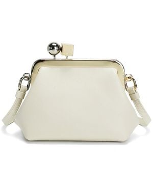 Tiffany & Fred Paris Frame Leather Shoulder Bag - Natural