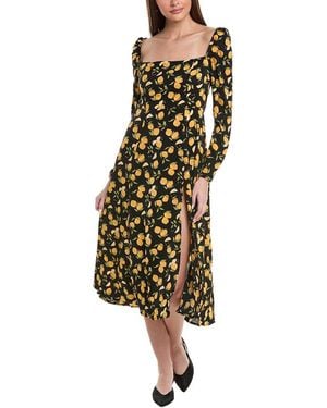 REVERIEE Midi Dress - Black