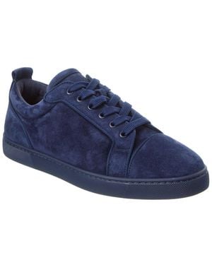 Christian Louboutin Louis Junior Suede Sneaker - Blue