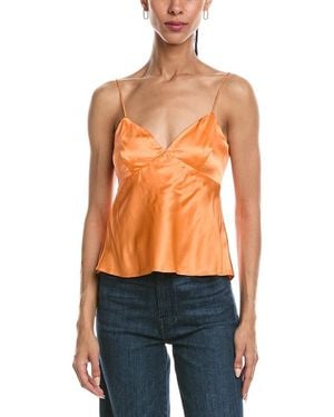 Susana Monaco Silk Tie Back Top - Orange