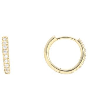 Nephora 14k Diamond Huggie Earrings - Metallic