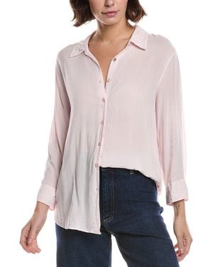 L'Agence Lagence Marlene 3/4-Sleeve Silk Blouse - Pink