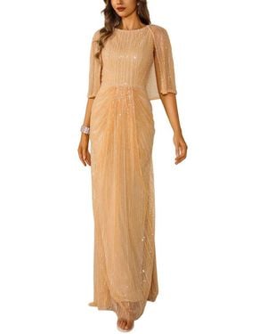 Terani Embellished Maxi Dress - Natural