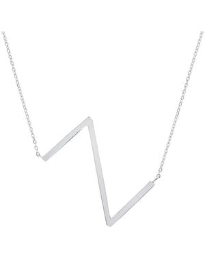 MaxColor Initial Necklace - White