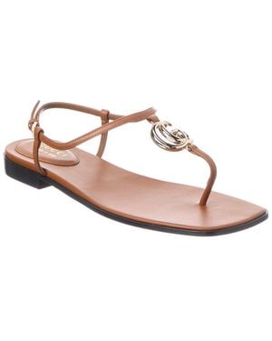 Gucci Double G Leather Sandal - Pink