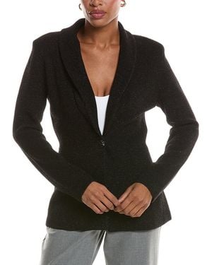 St. John Tuxedo Textured Jacket - Black