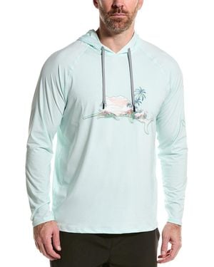 Tommy Bahama Chill Time Misty Botanicas Hoodie - Blue