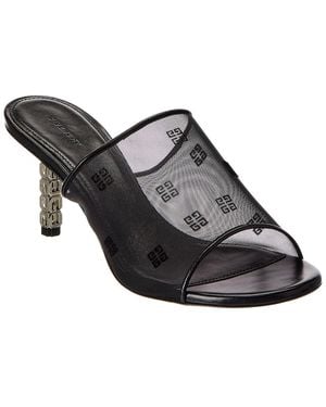 Givenchy G Cube Mesh & Leather Mule - Black