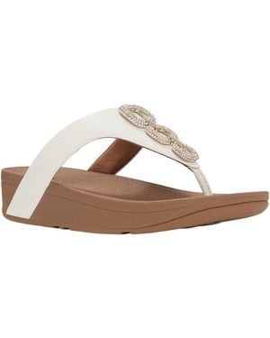 Fitflop Flowrise Crystal Toe Post Sandal - White