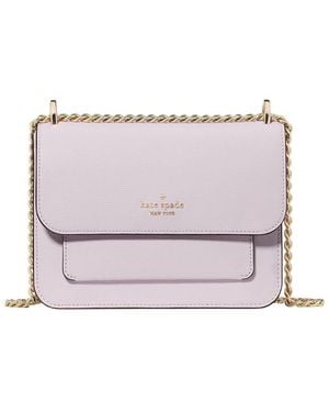 Kate Spade Remi Refined Grain Leather Flap Chain Crossbody - Grey