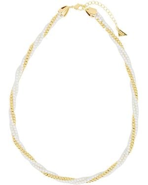 Sterling Forever 14K Plated Patti Twisted Necklace - Metallic