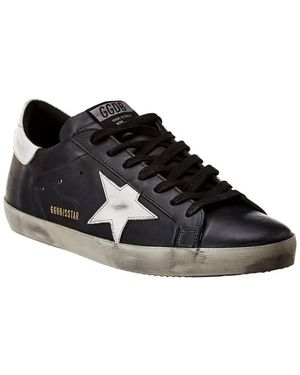 Golden Goose Superstar Leather Trainer - Black