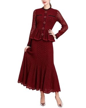 Kaimilan Set(Top & Maxi Skirt) Dress - Red