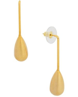 Saachi Petal Drop Earrings - Metallic