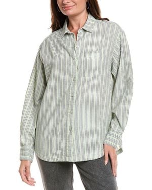 Michael Stars Beau Oversized Button Shirt - Gray