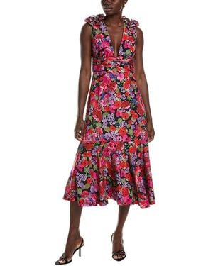 AMUR Sorena Deep-V Maxi Dress - Red