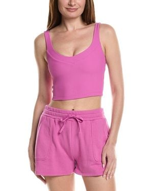 Beyond Yoga Impulse Ribbed Cropped Tank - Purple