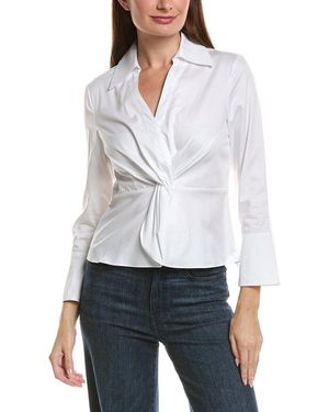 tyler boe Paige Twisted Blouse - White