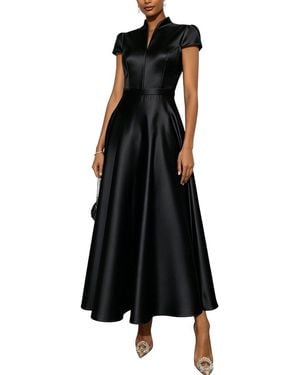 Tedora Short Sleeve Maxi Dress - Black