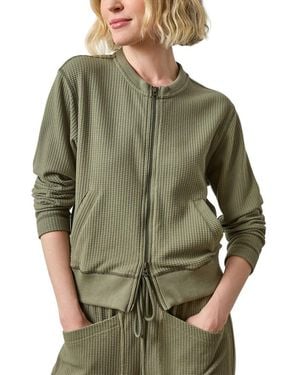 Lilla P Bomber Zip Cardigan - Green