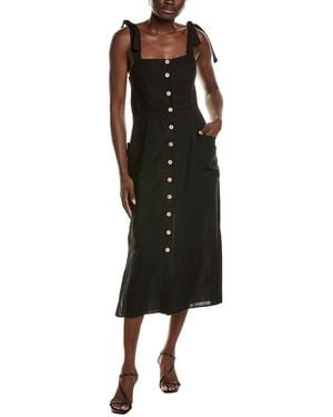 Emerson Fry Lillian Linen-Blend Dress - Black