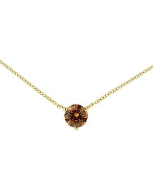 Haus of Brilliance 14K 0.50 Ct. Tw. Lab-Grown Diamond Solitaire Necklace - Metallic